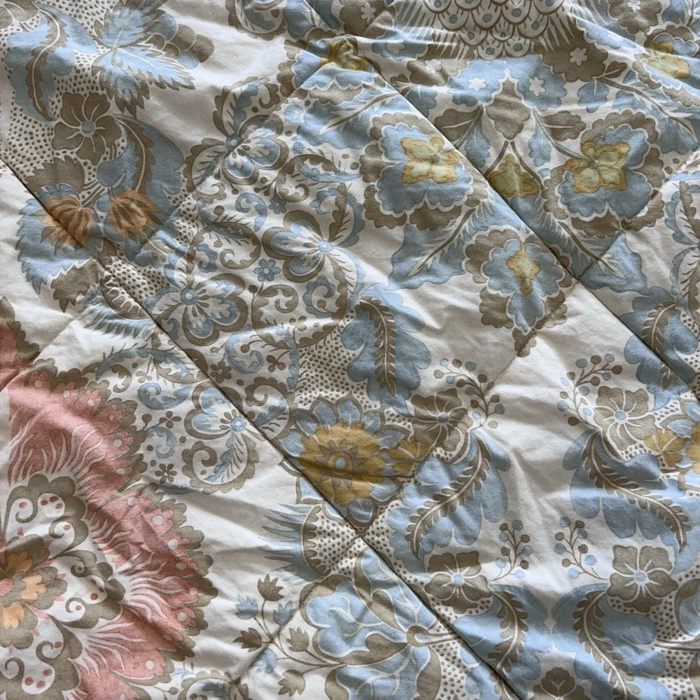 Pottery Barn 2 pc Set Matching Quilted‎ Standard Size Pillow Case Sham Palampore